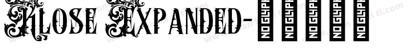 Klose Expanded字体转换